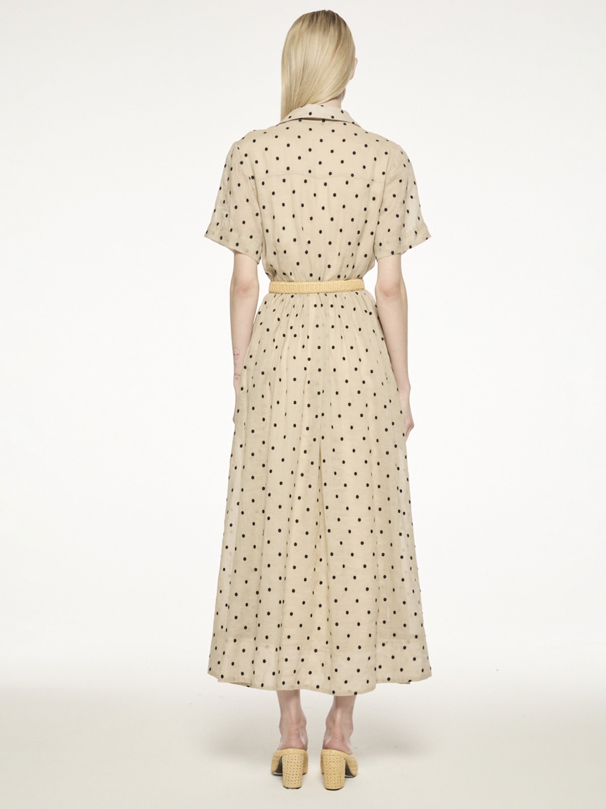Vestido Danusa Pois V27 Bege Mixed