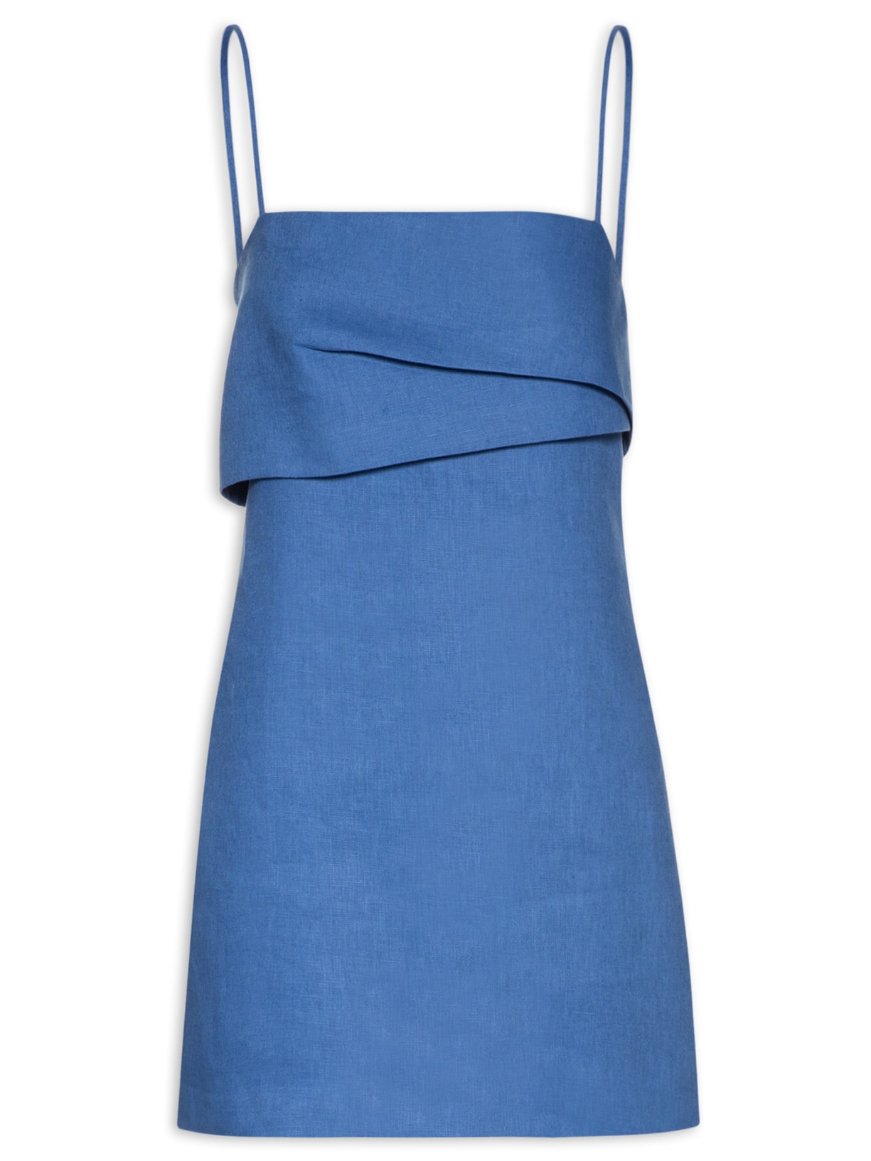 Vestido De Alça Pala Busto - Azul