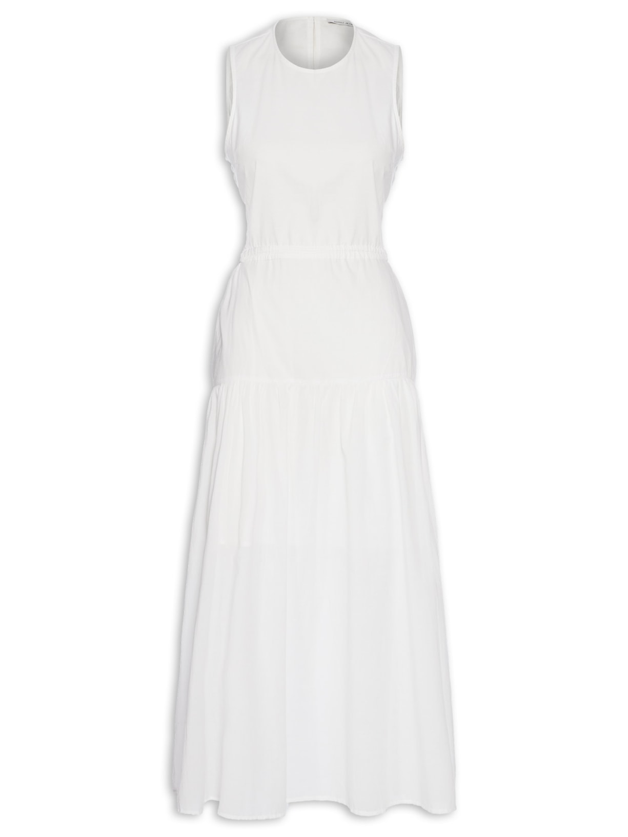 Vestido De Algodão Abertura Nas Costas - Branco