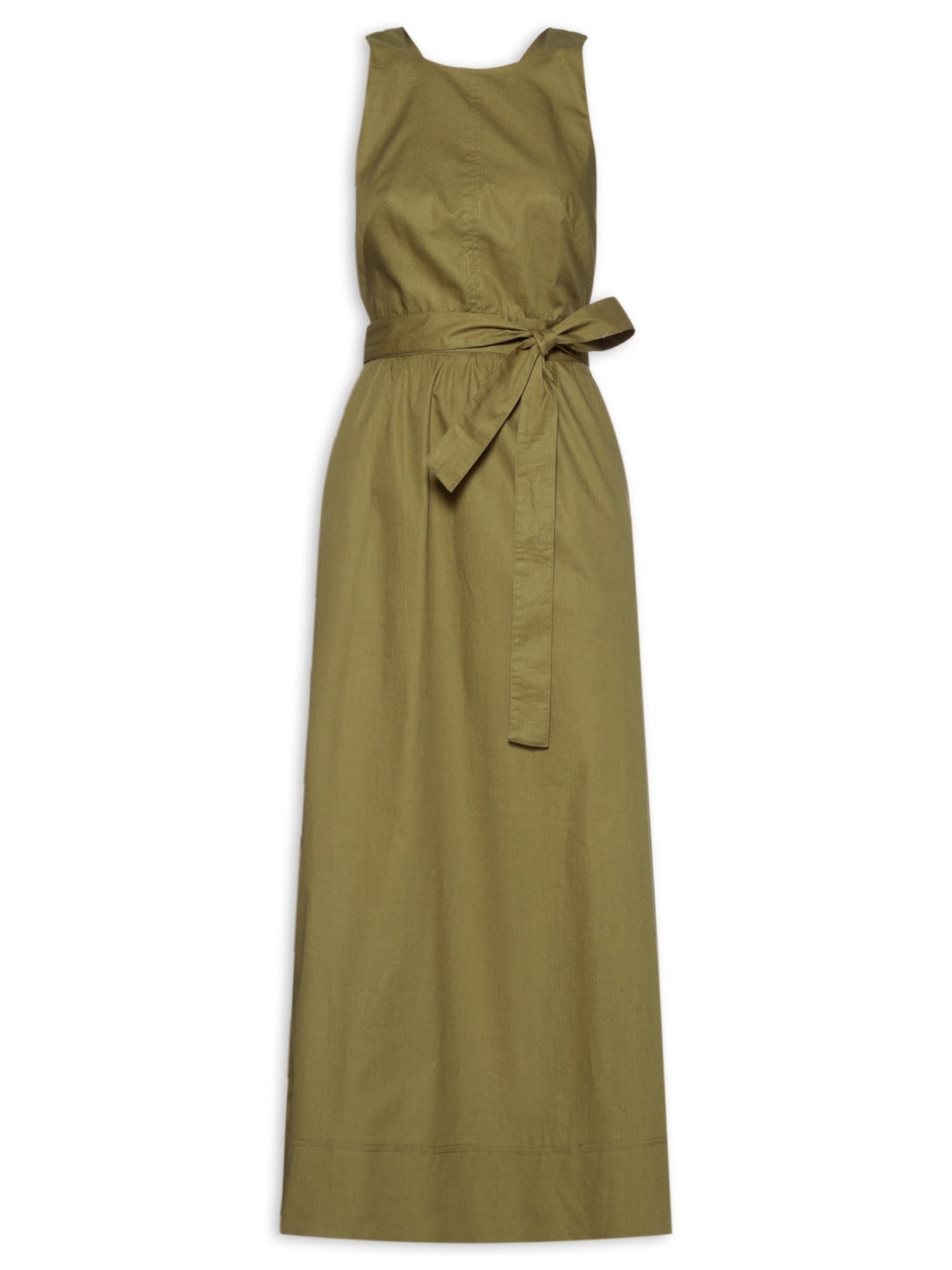 Vestido De Algodão Frente Única - Verde