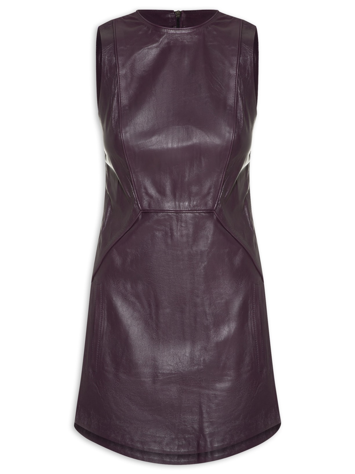 Vestido De Couro Curto Basic Vivo - Roxo