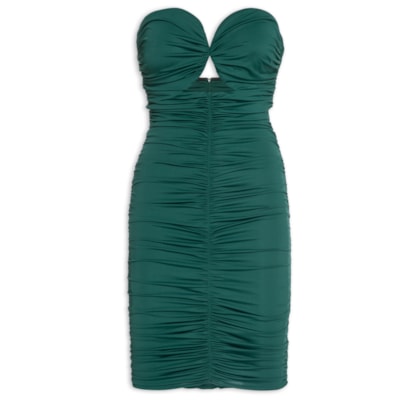 Vestido De Jersey Com Decote Organi - Verde