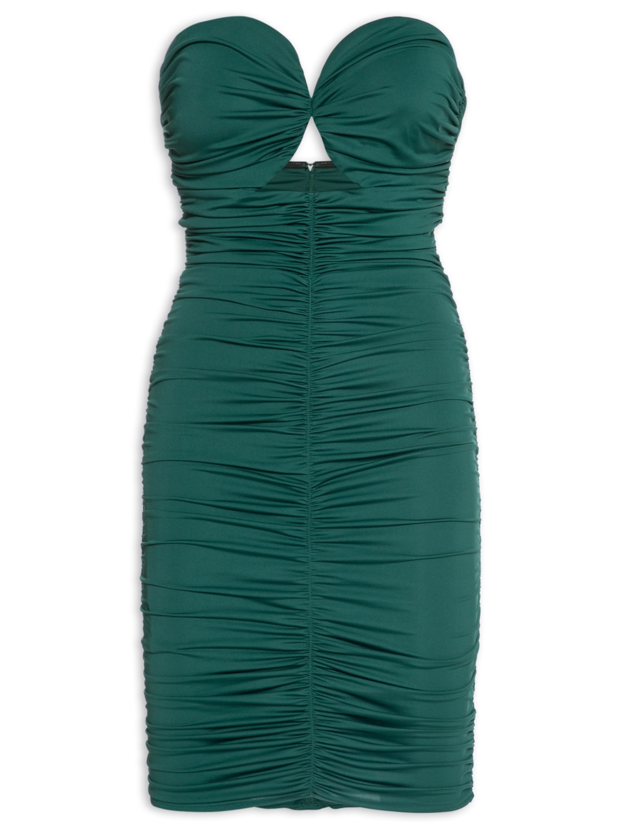 Vestido De Jersey Com Decote Organi - Verde