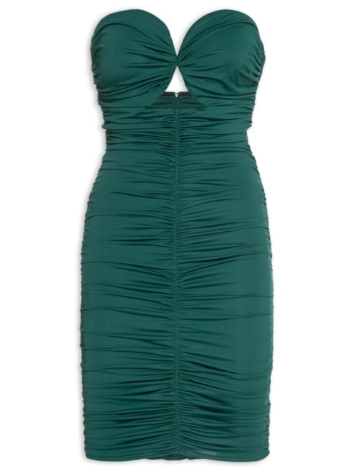 Vestido De Jersey Com Decote Organi - Verde