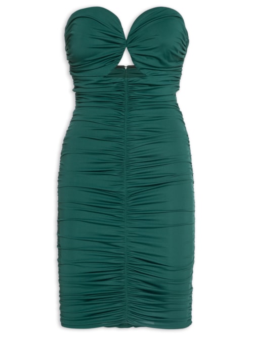 Vestido De Jersey Com Decote Organi - Verde