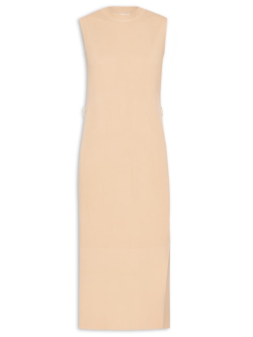 Vestido De Malha - Bege