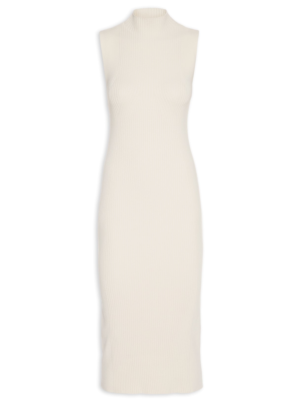 Vestido De Tricot - Bege