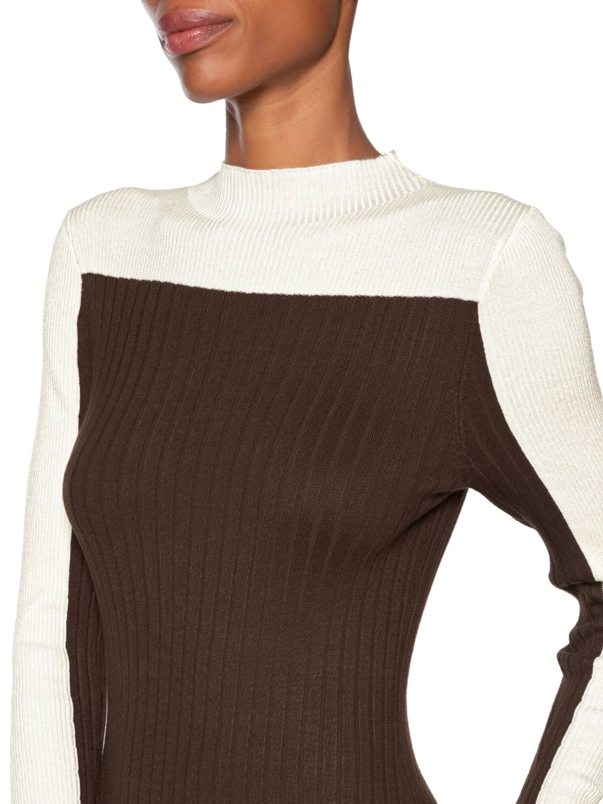 Vestido de Tricot Com Abertura No Punho- Marrom Animale Jeans