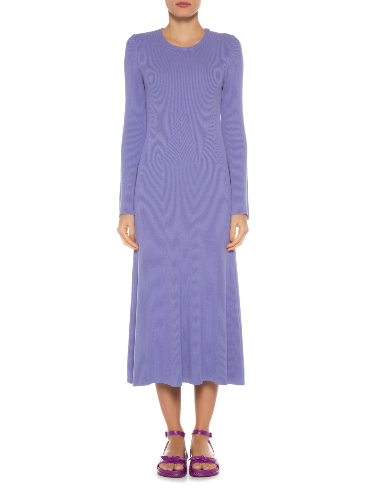 Vestido De Tricot Lilás Anselmi + Ucha Meirelles