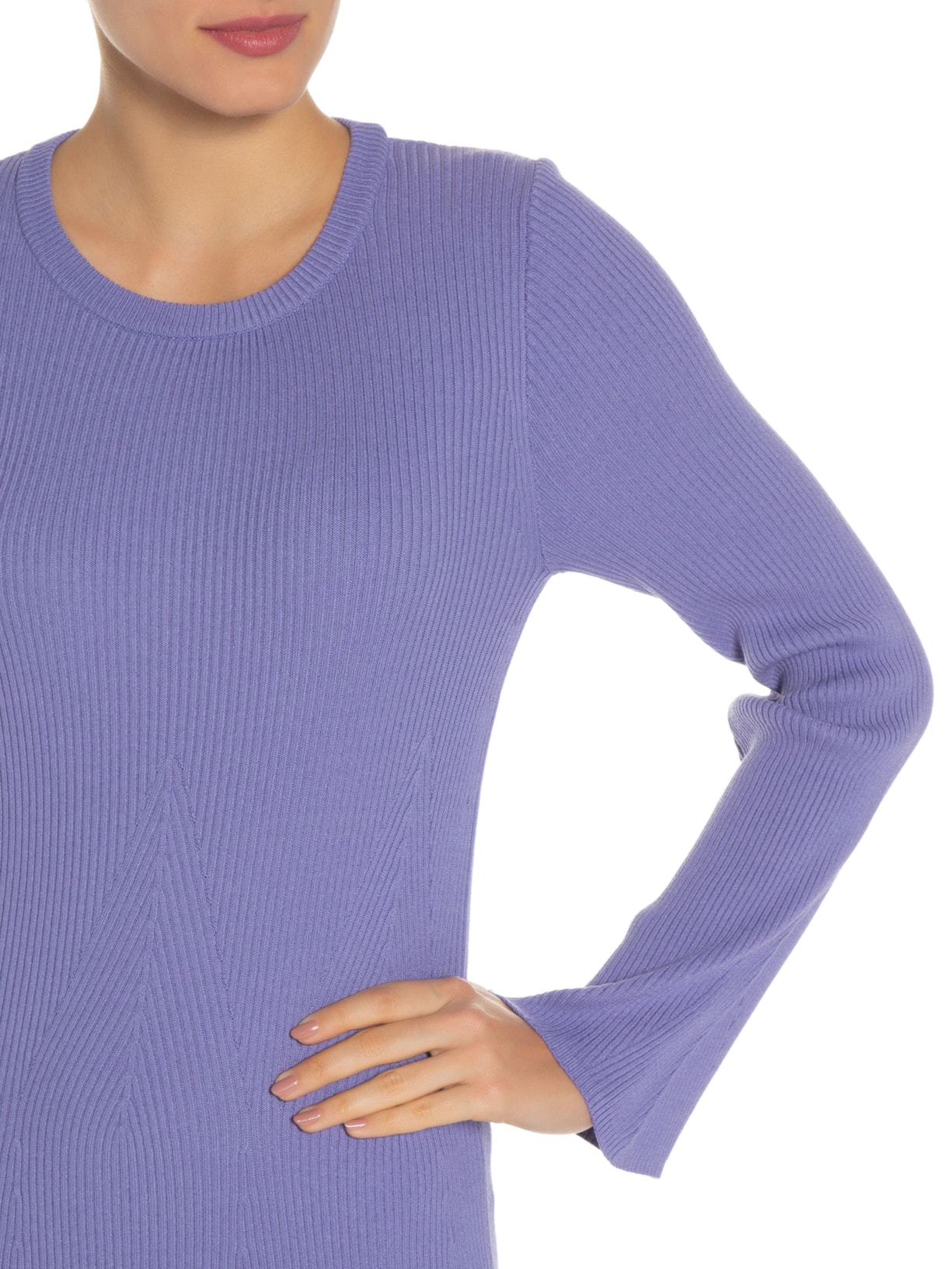 Vestido De Tricot Lilás Anselmi + Ucha Meirelles