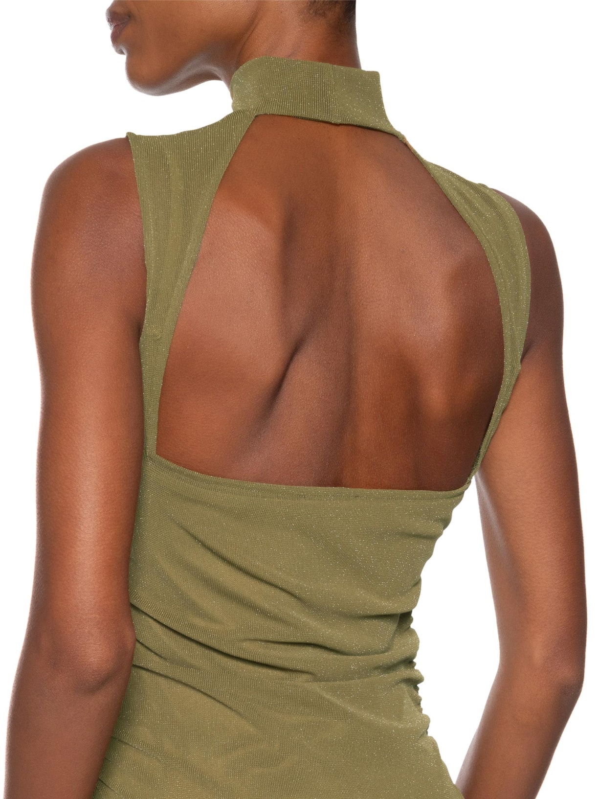 Vestido de Tule Longo Com Brilho Verde  Animale Jeans