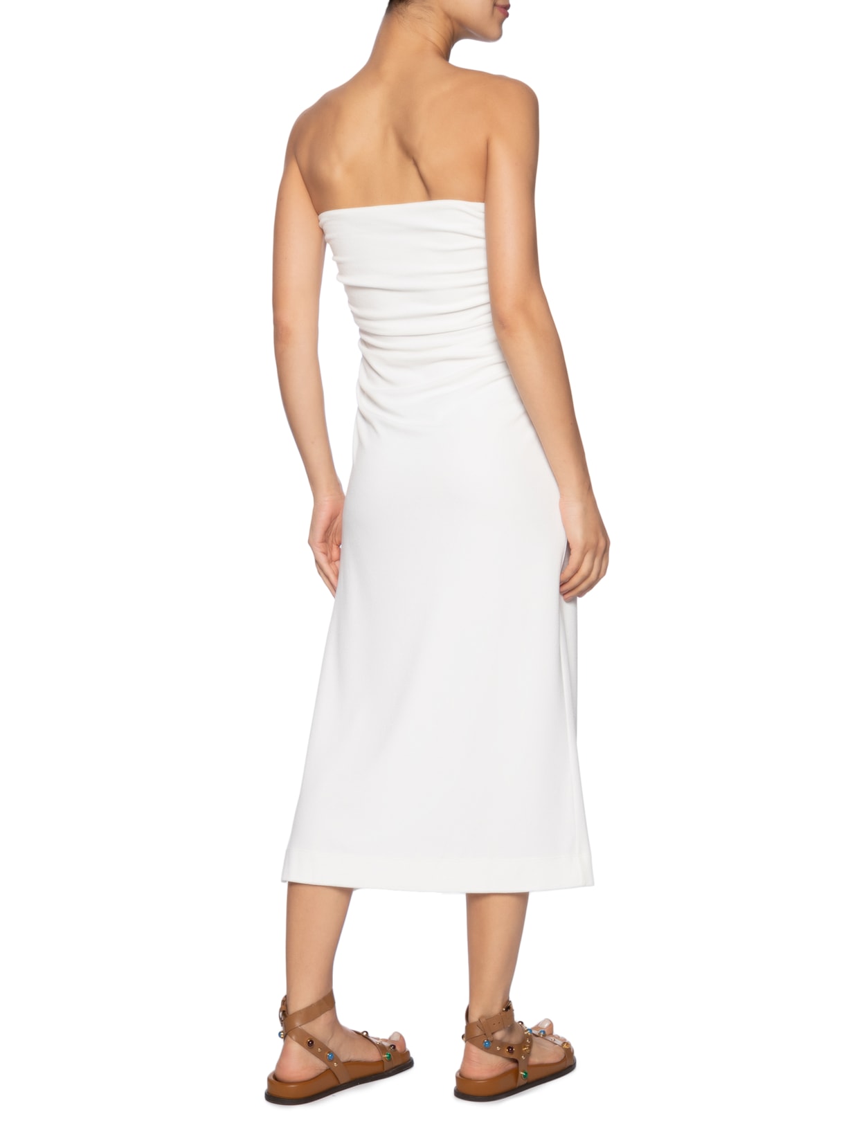 Vestido Decote Balonê Branco Farm