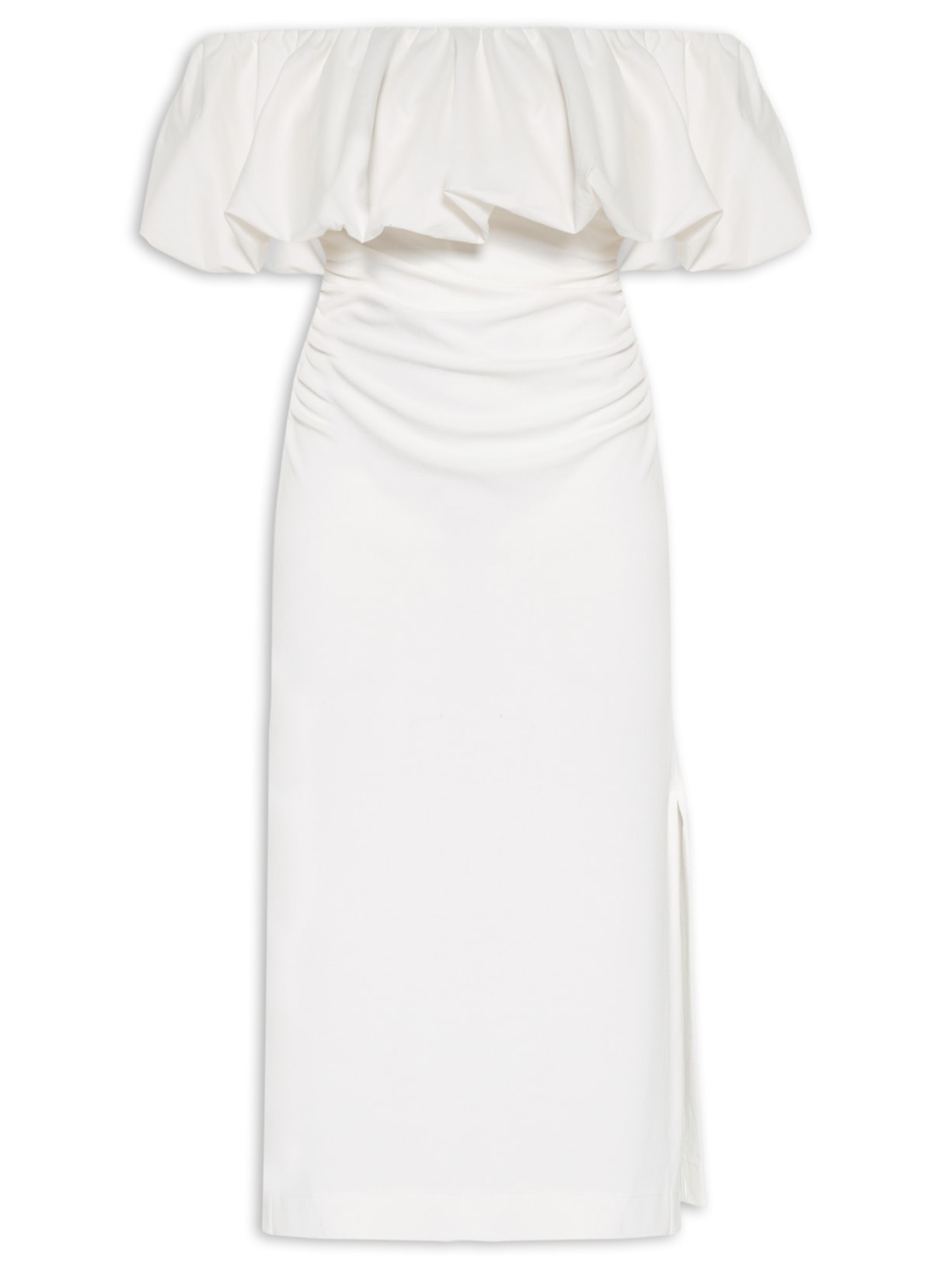 Vestido Decote Balonê Branco Farm