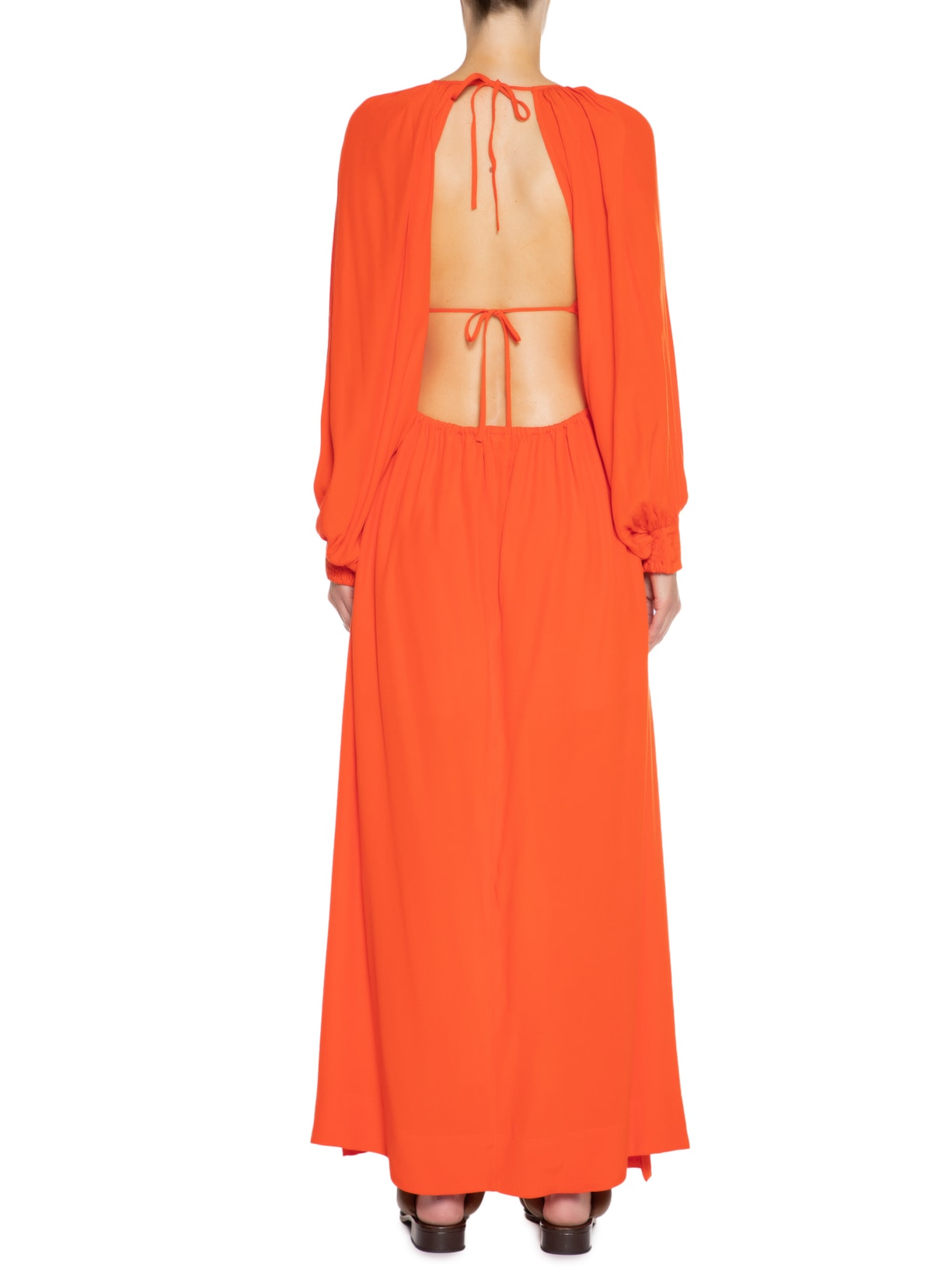 Vestido Decote Costas Laranja Farm