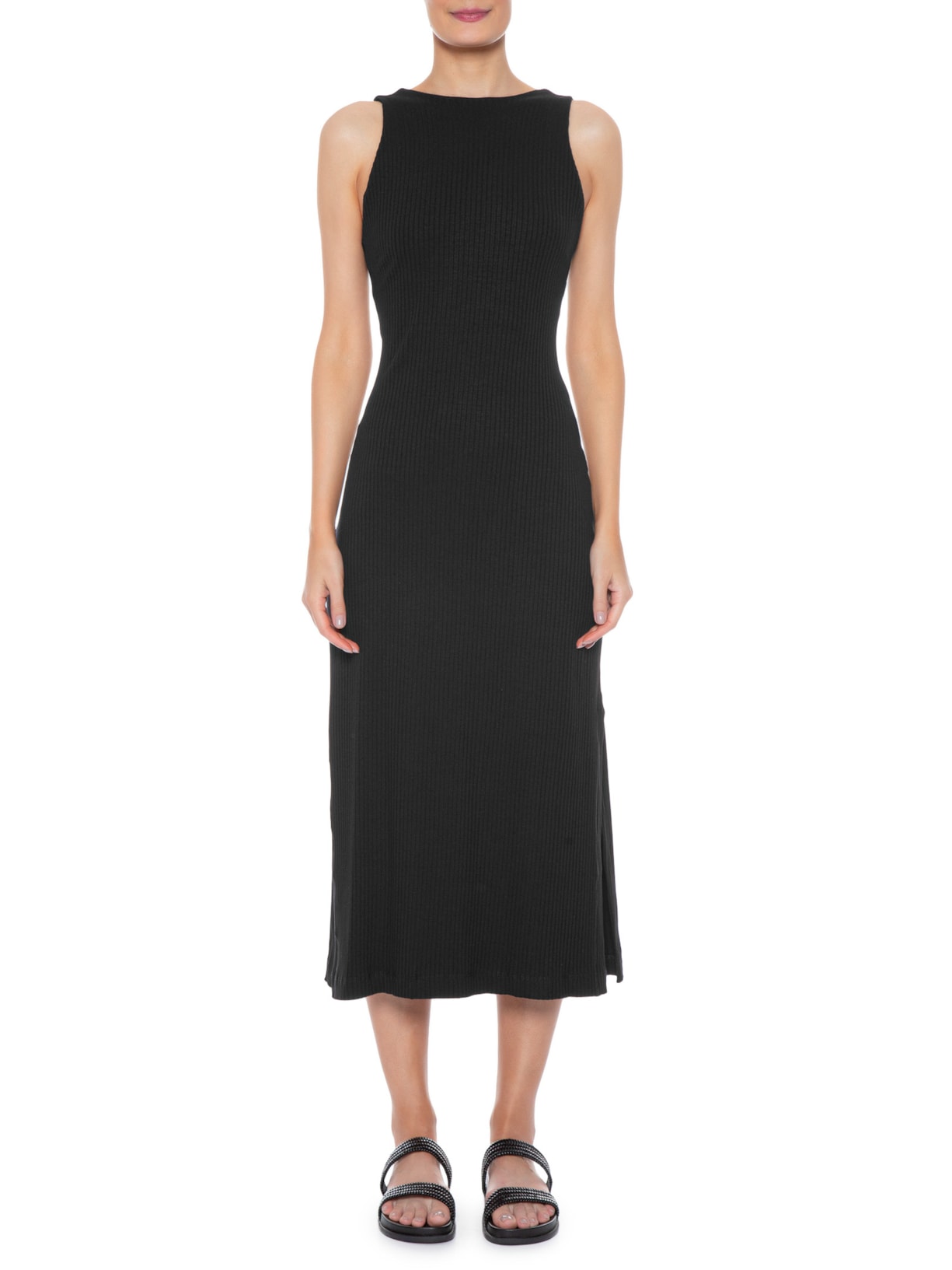 Vestido Decote Costas Ribana Preto Farm