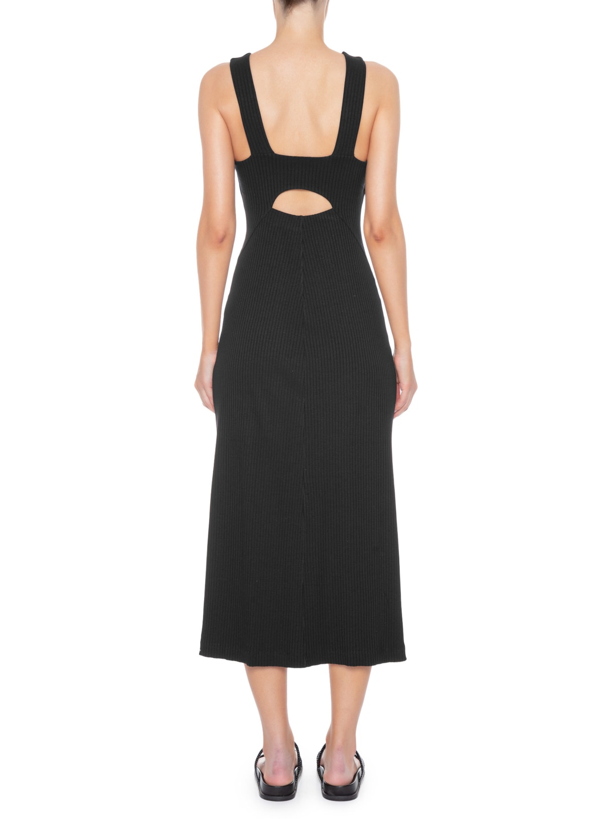 Vestido Decote Costas Ribana Preto Farm