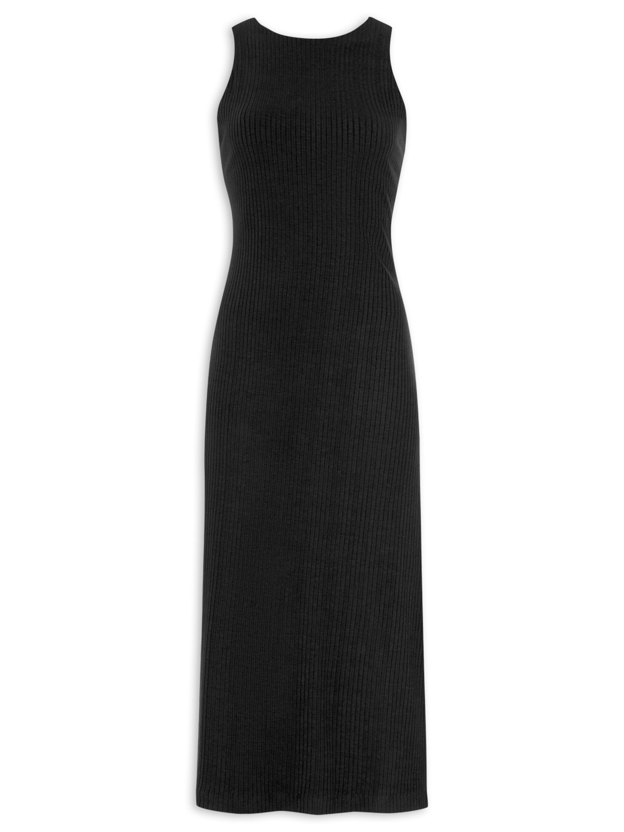 Vestido Decote Costas Ribana - Preto