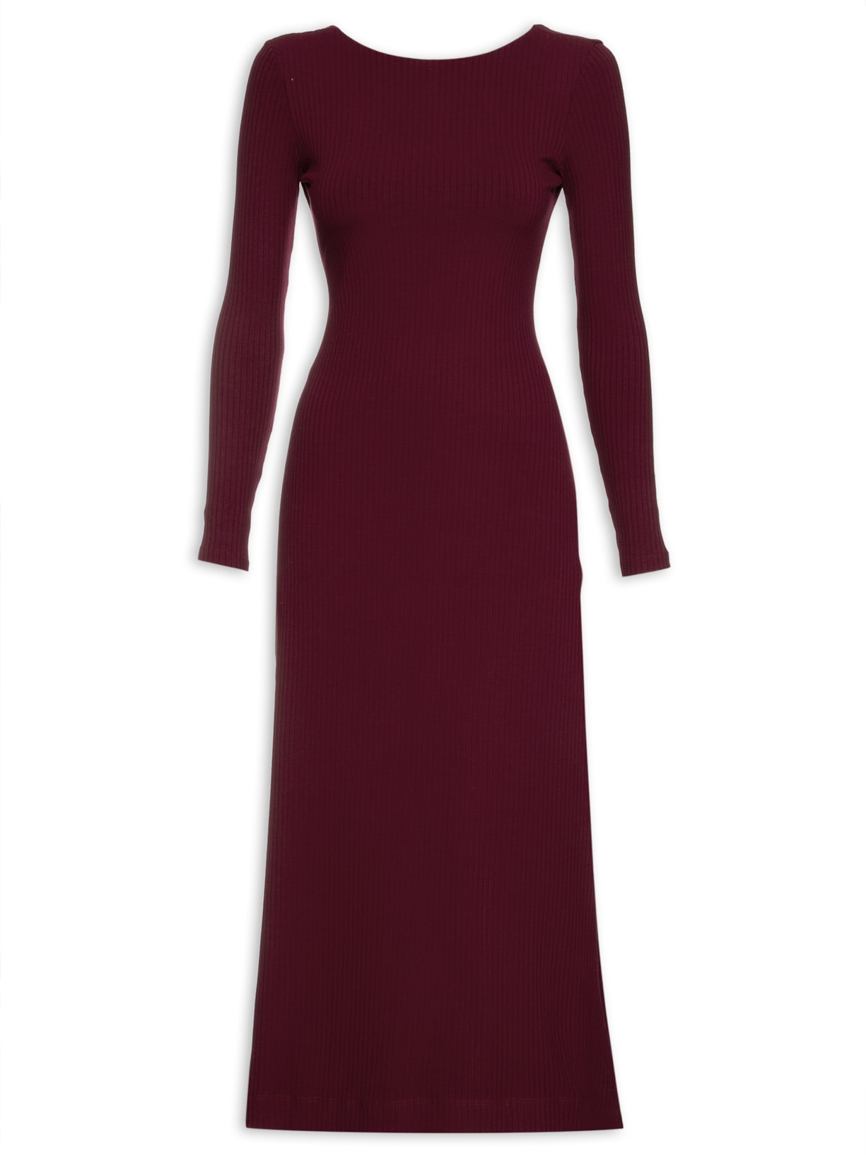 Vestido Decote Costas - Vinho