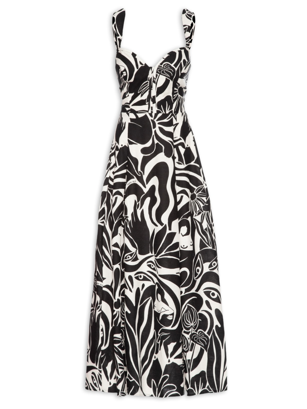 Vestido Decote Delicadeza Surreal - Preto