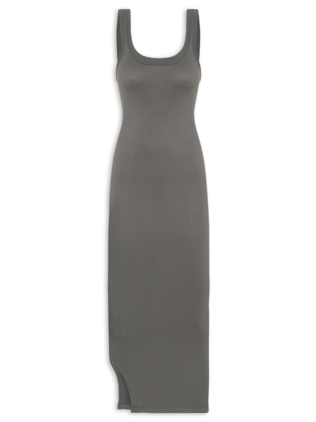 Vestido Decote em U - Cinza