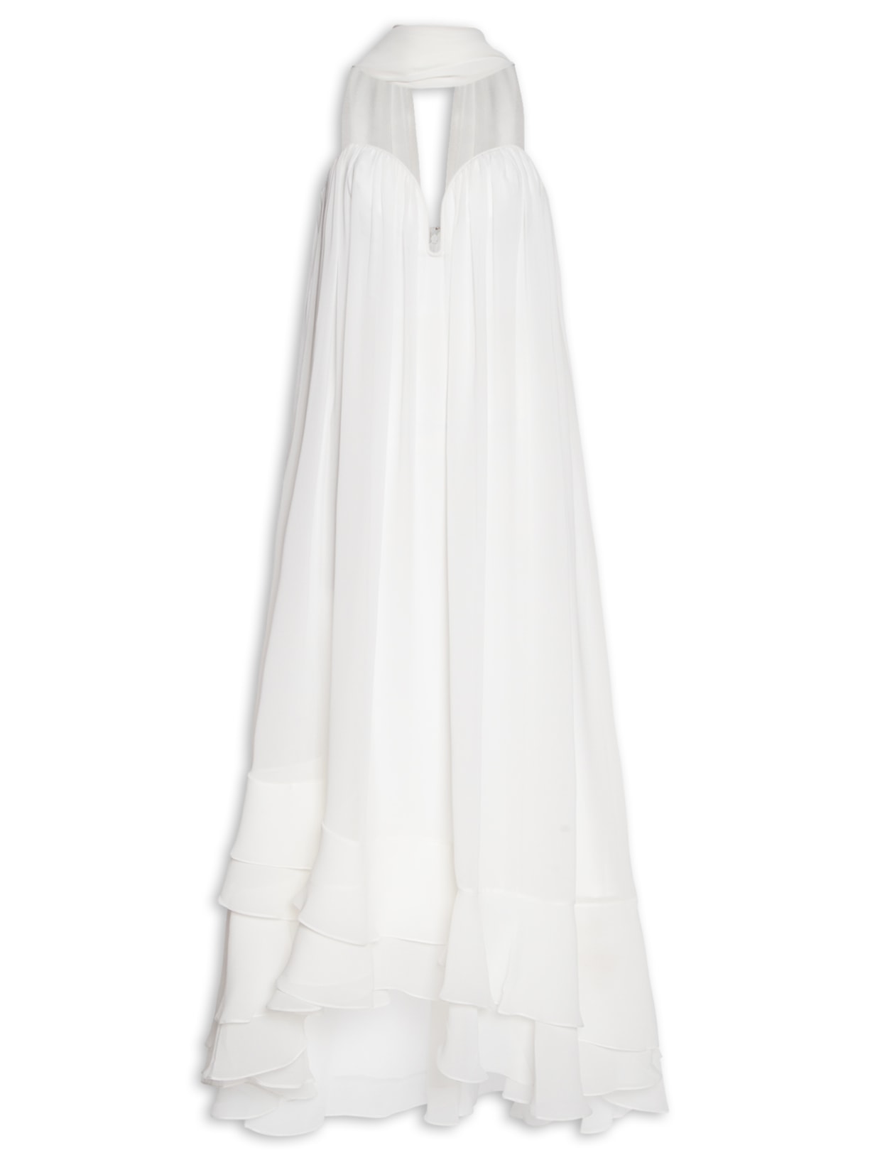 Vestido Decote Faixa Chiffon Branco Dress To
