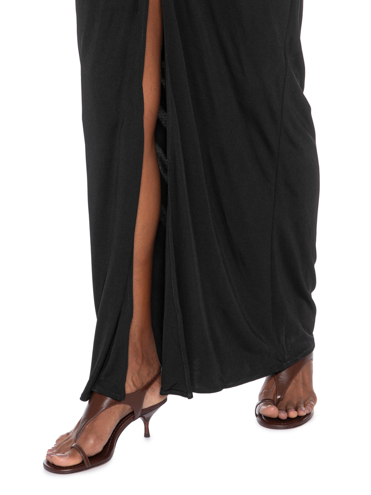 Vestido Decote Franzido Preto Animale