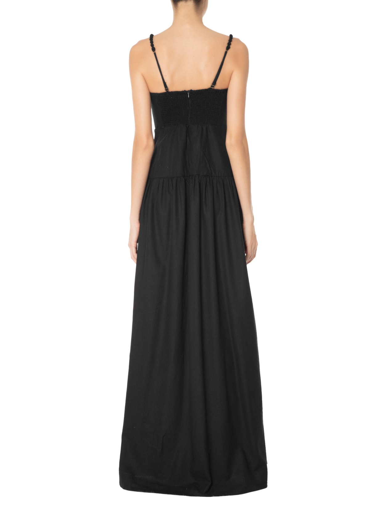 Vestido Decote Irregular Preto Farm