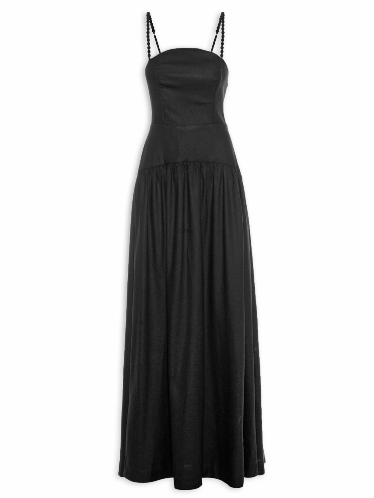 Vestido Decote Irregular Preto Farm