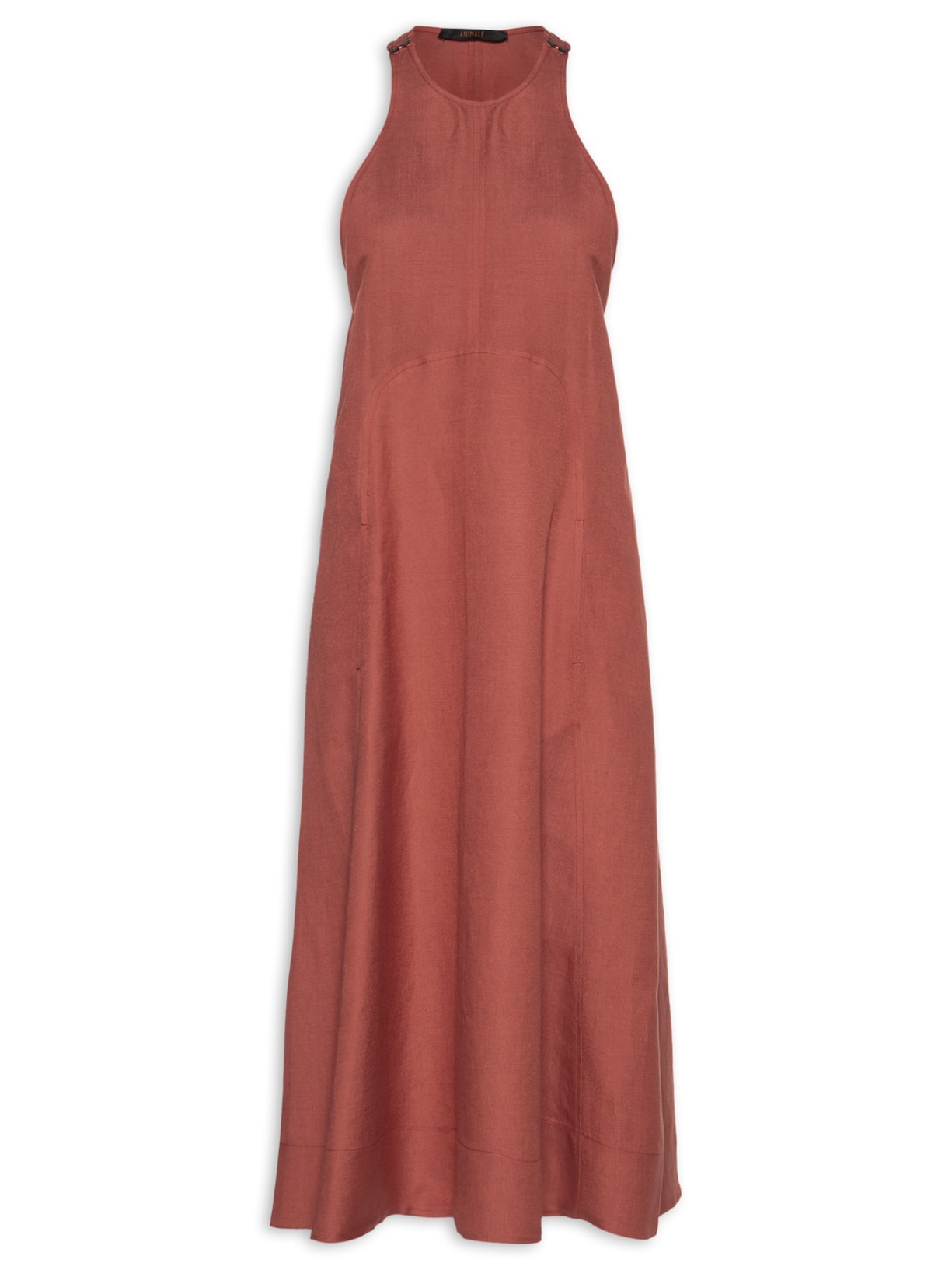 Vestido Decote Nadador - Laranja