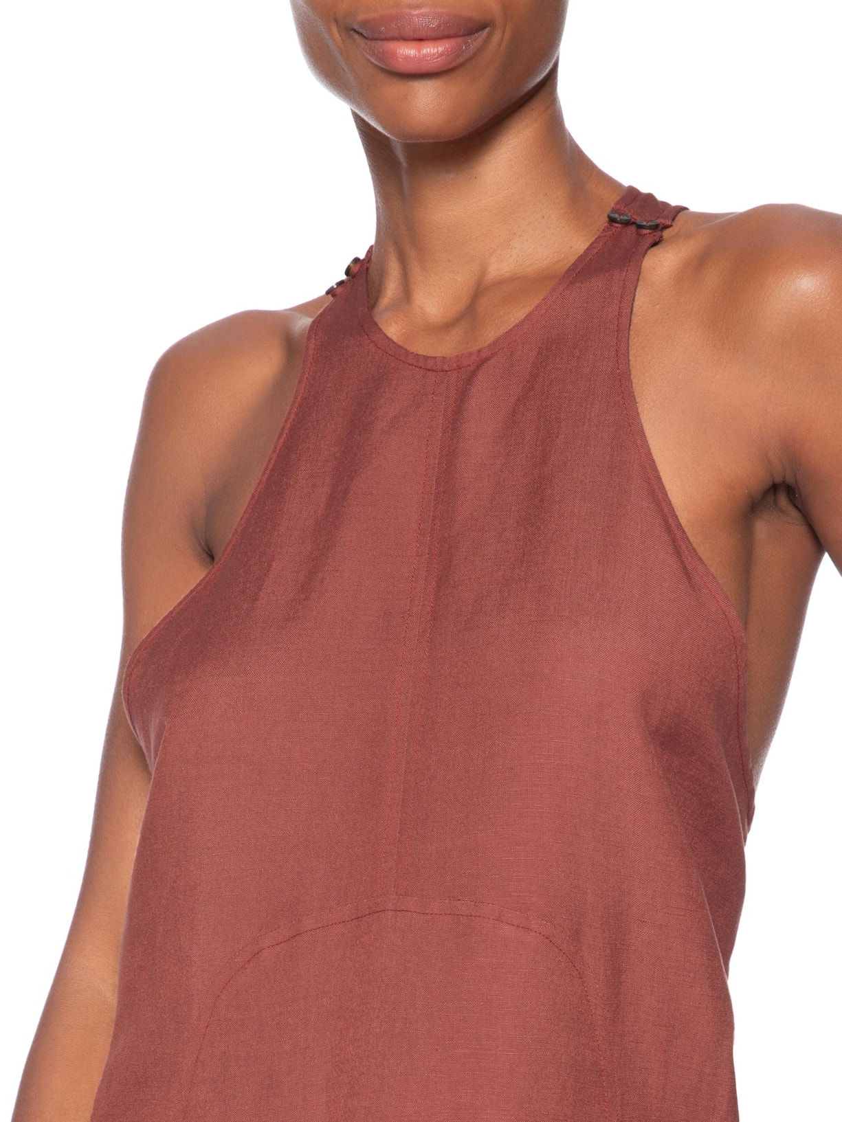 Vestido Decote Nadador Laranja Animale