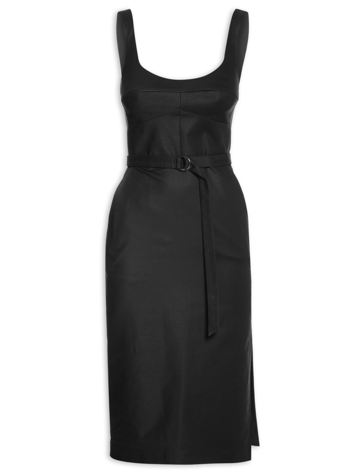 Vestido Decote Quadrado - Preto
