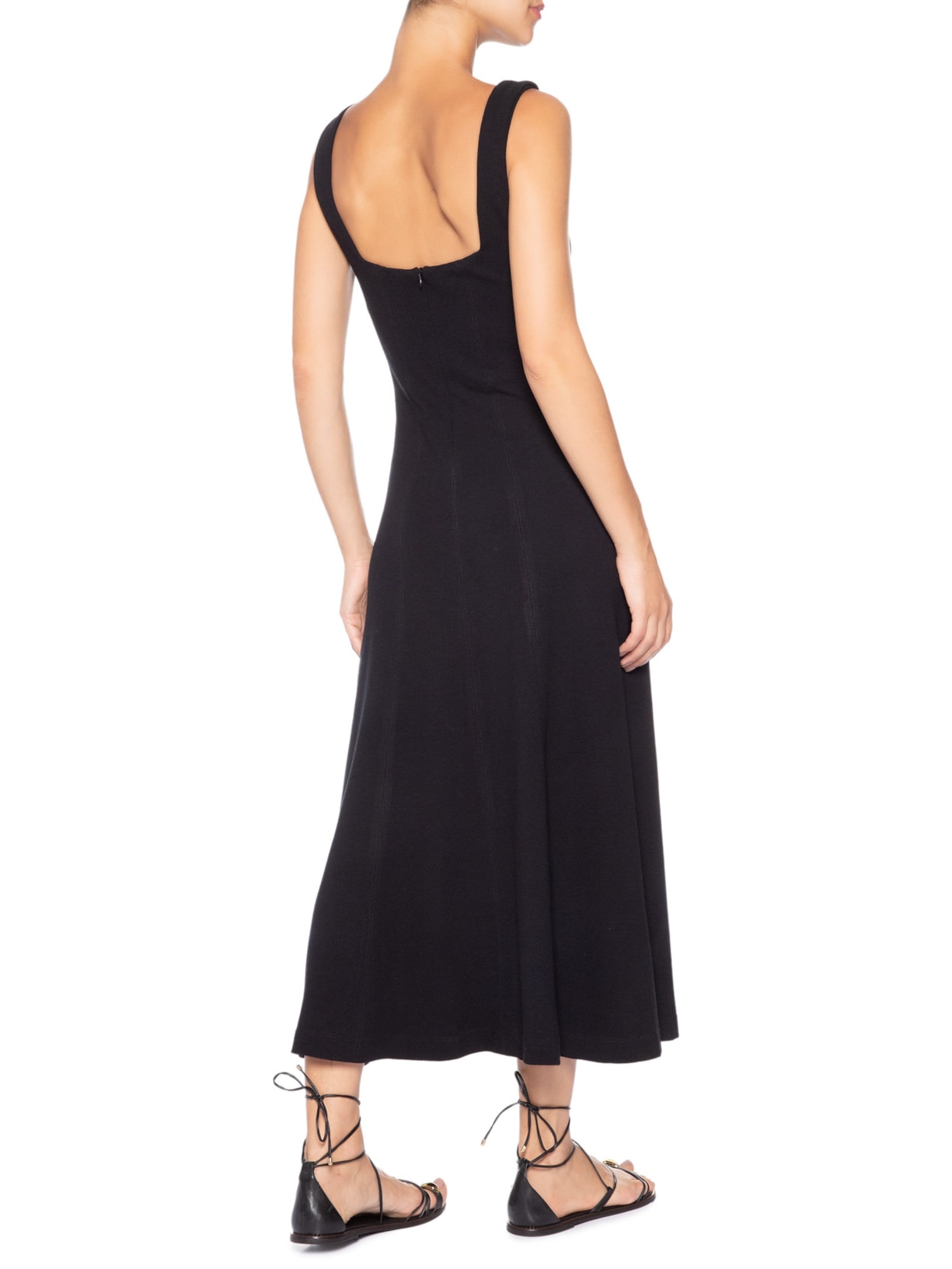 Vestido Decote Quadrado Preto Animale