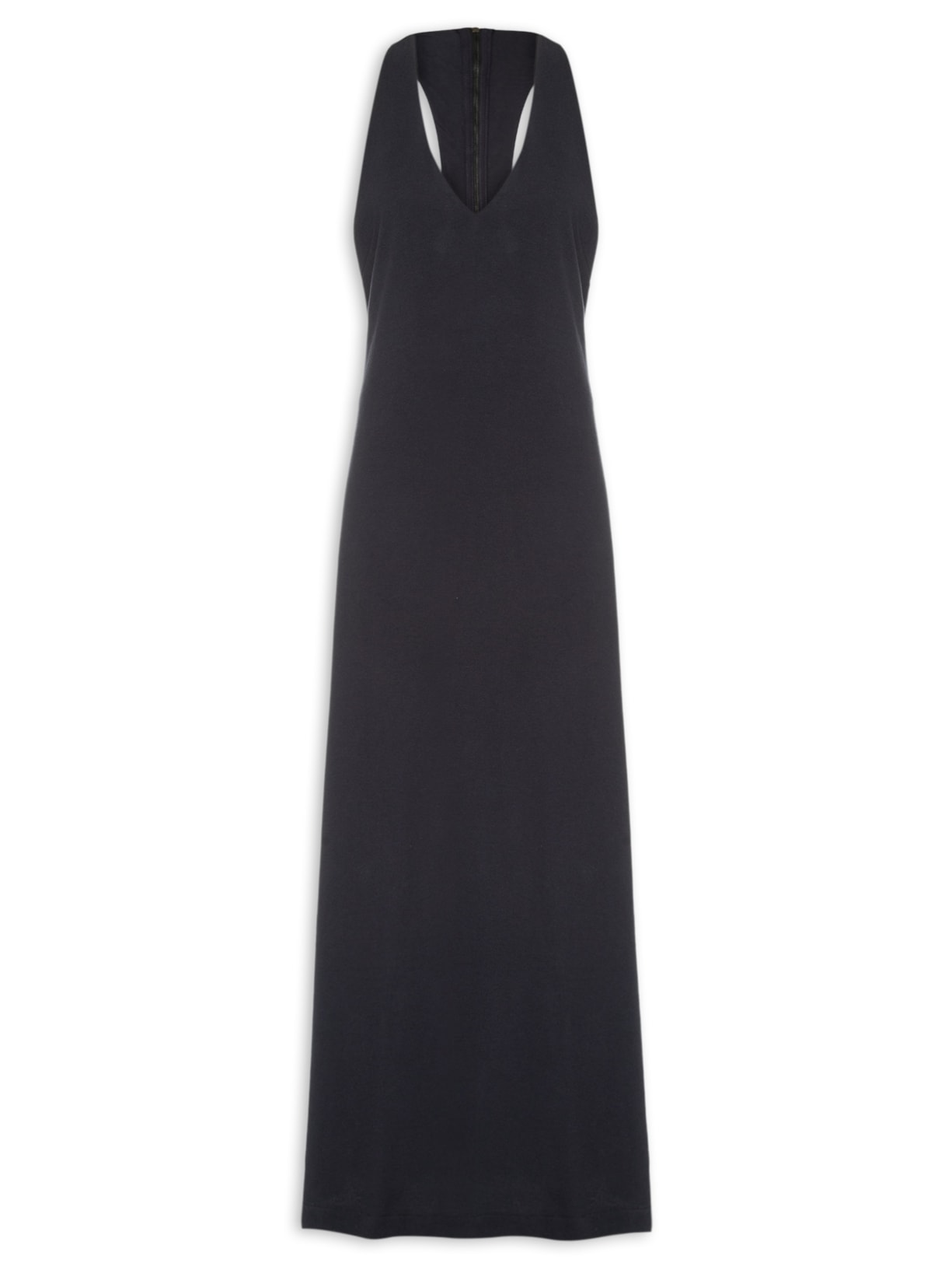 Vestido Decote V Amplo Azul Osklen