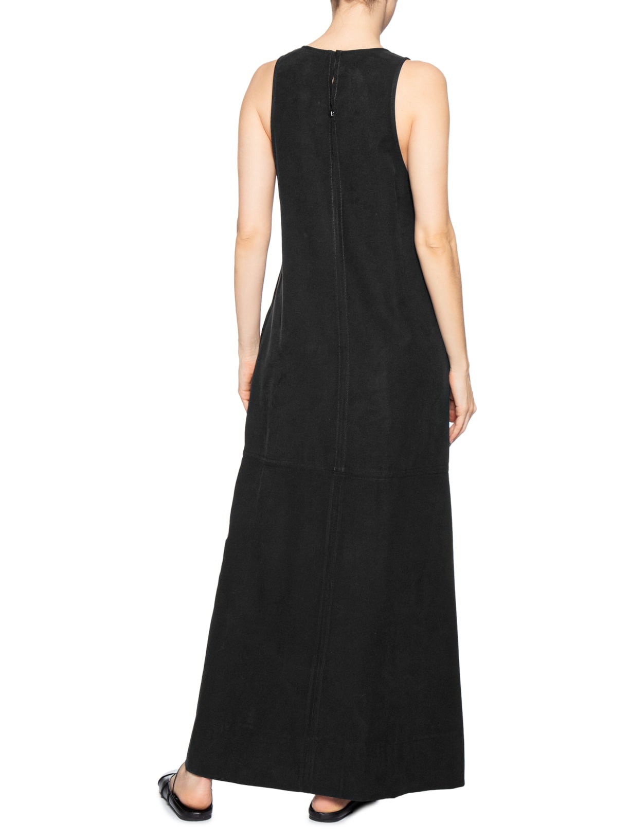 Vestido Decote V Pesponto Preto Animale Jeans