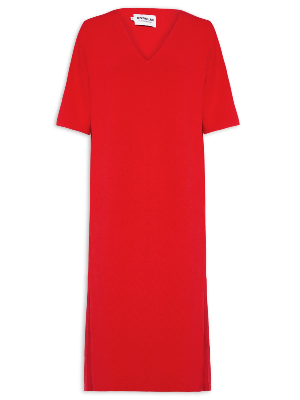 Vestido Decote V - Vermelho