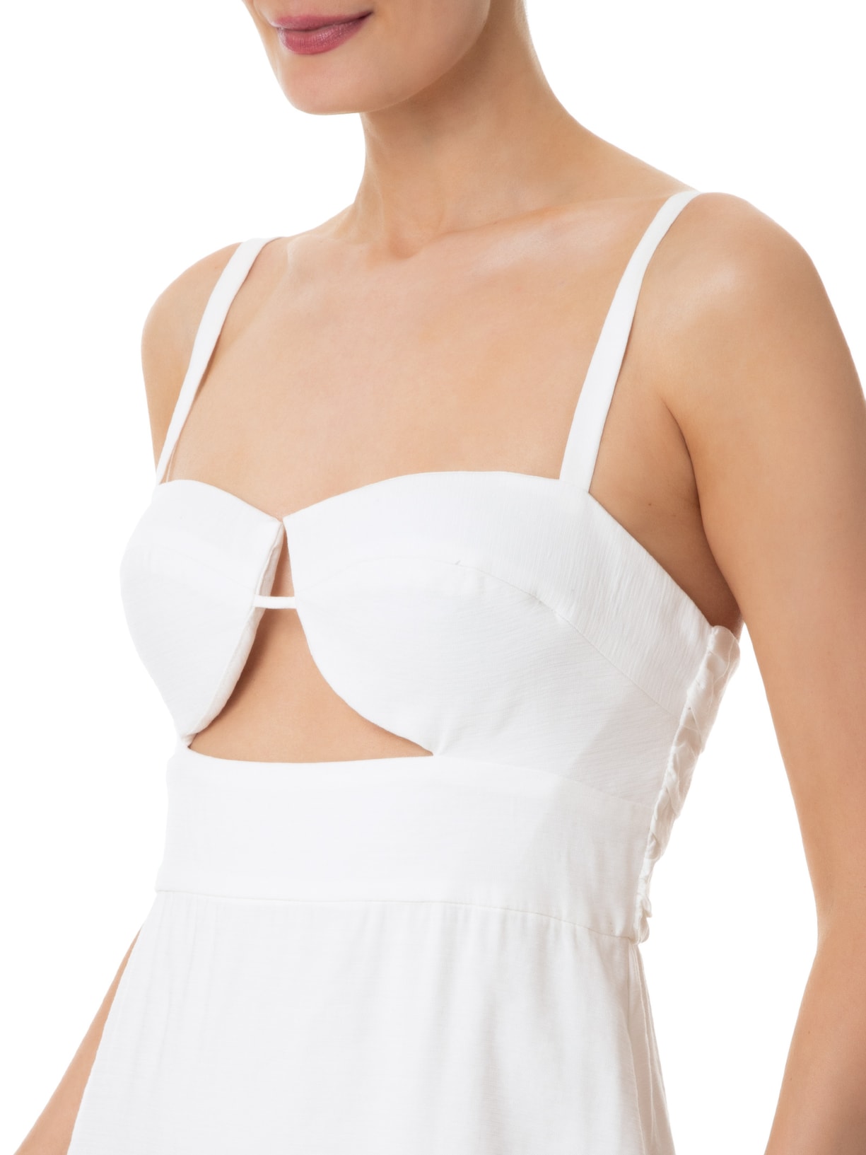 Vestido Decote Vazado Off White Dress To