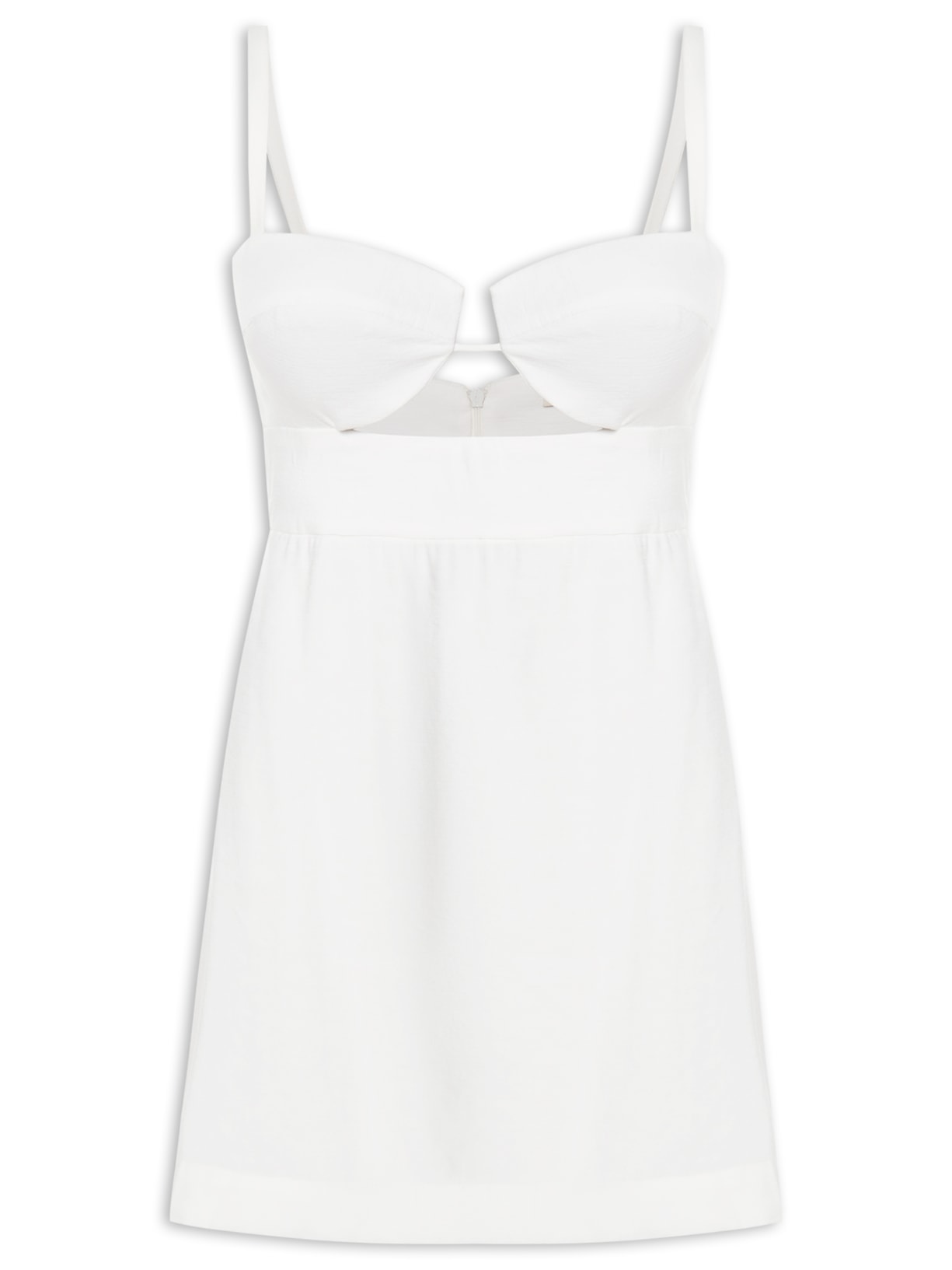 Vestido Decote Vazado Off White Dress To