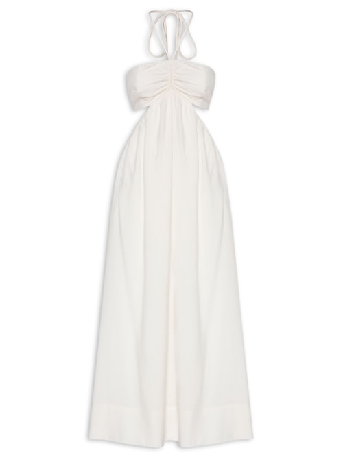 Vestido Decote Vivo - Off White