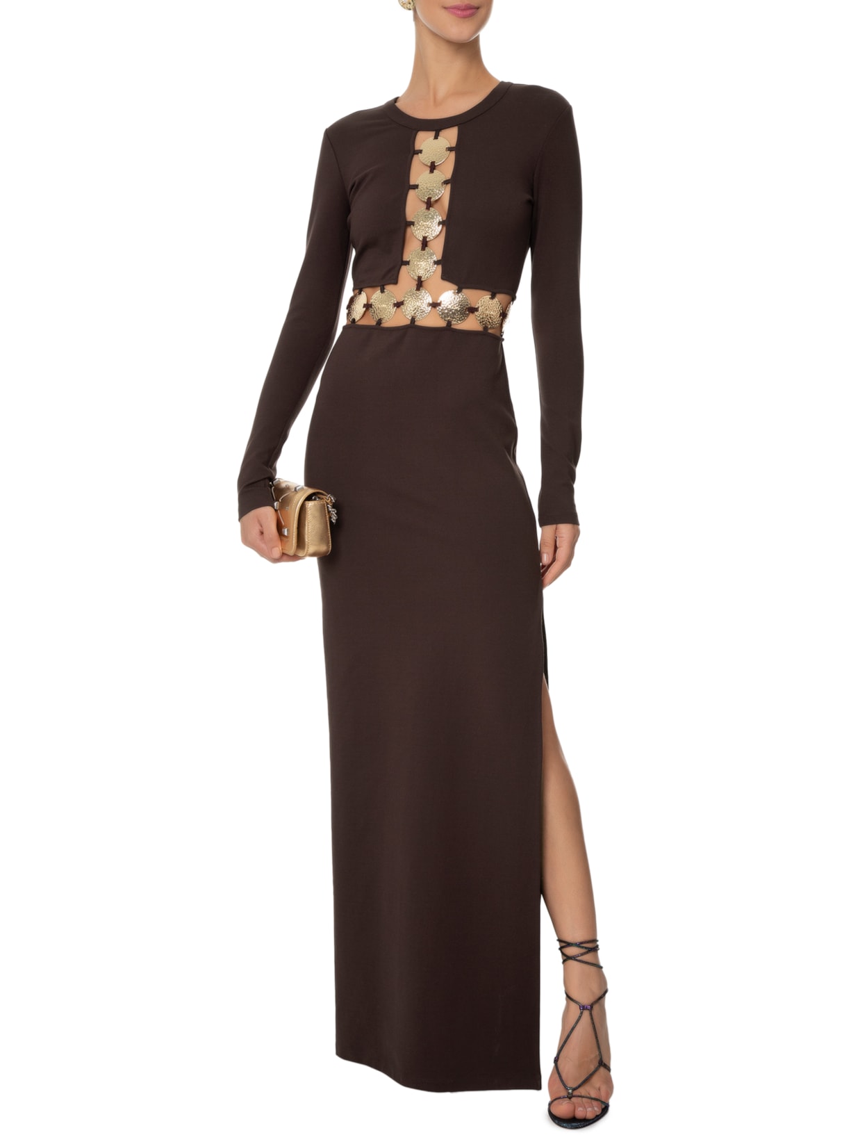 Vestido Delphine Marrom Staud