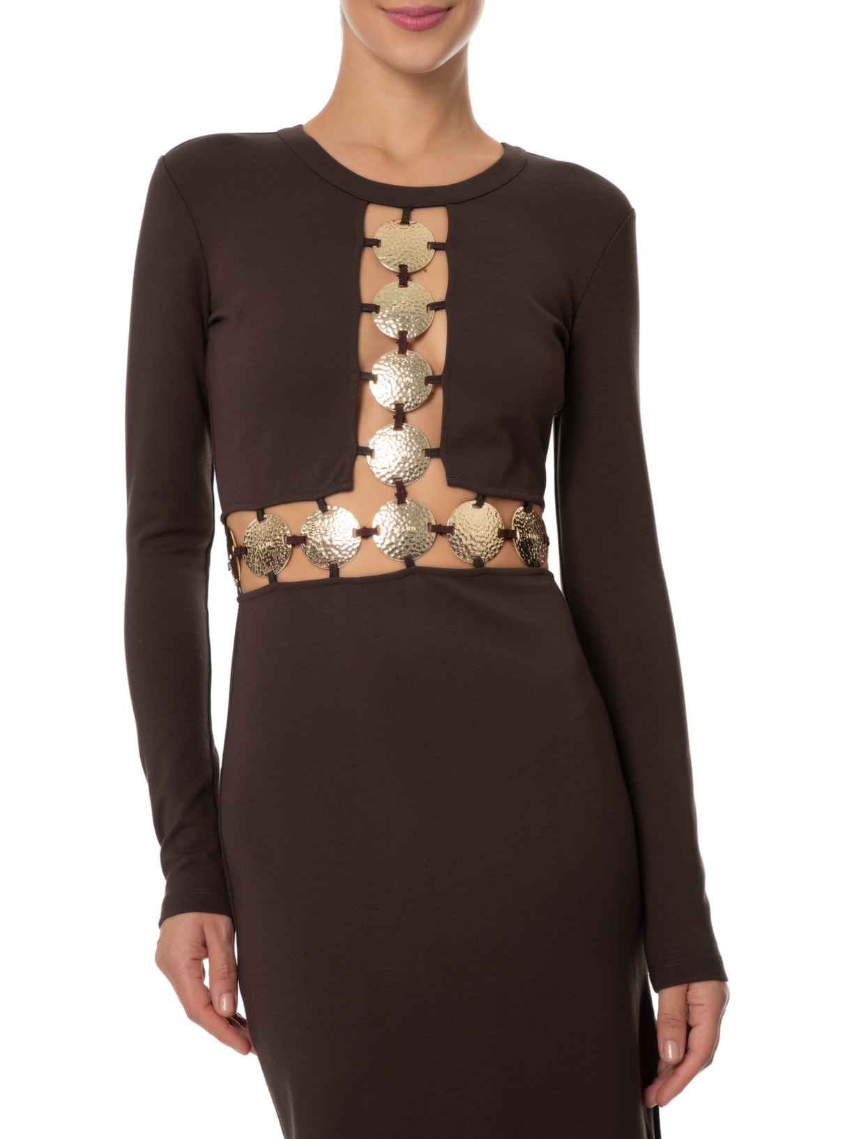 Vestido Delphine Marrom Staud