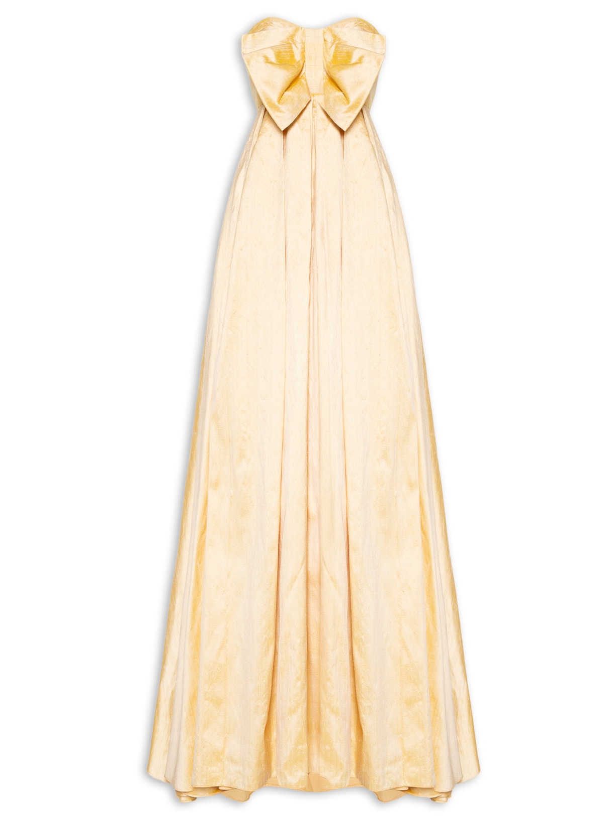 Vestido Denise Em Shantung De Seda - Amarelo