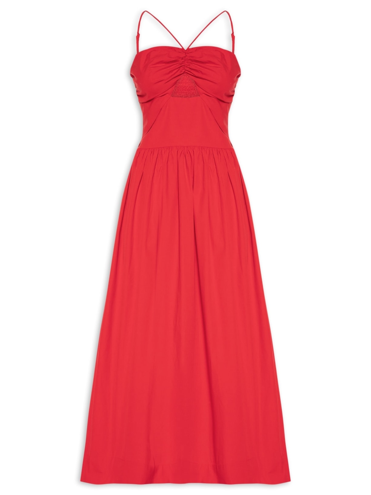 Vestido Detalhe Amarração - Vermelho