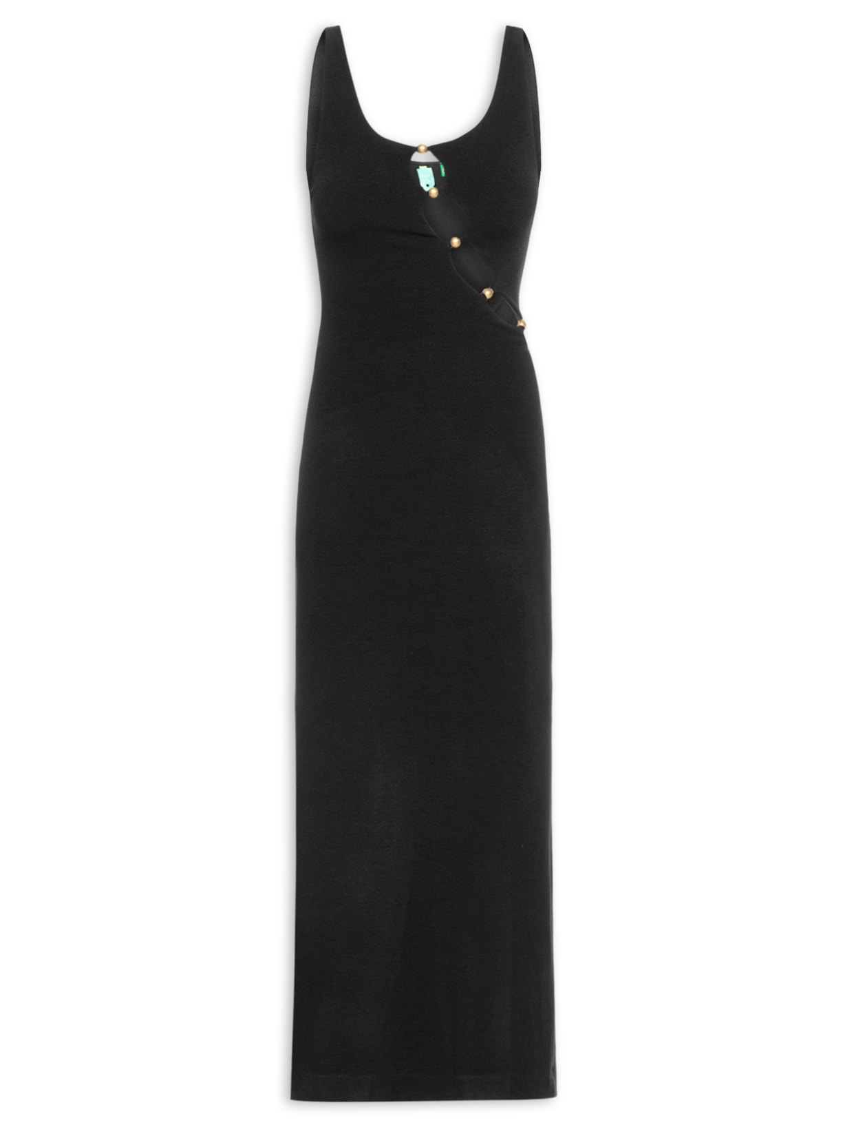 Vestido Detalhe Busto Preto Farm