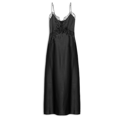 Vestido Detalhe Renda - Preto