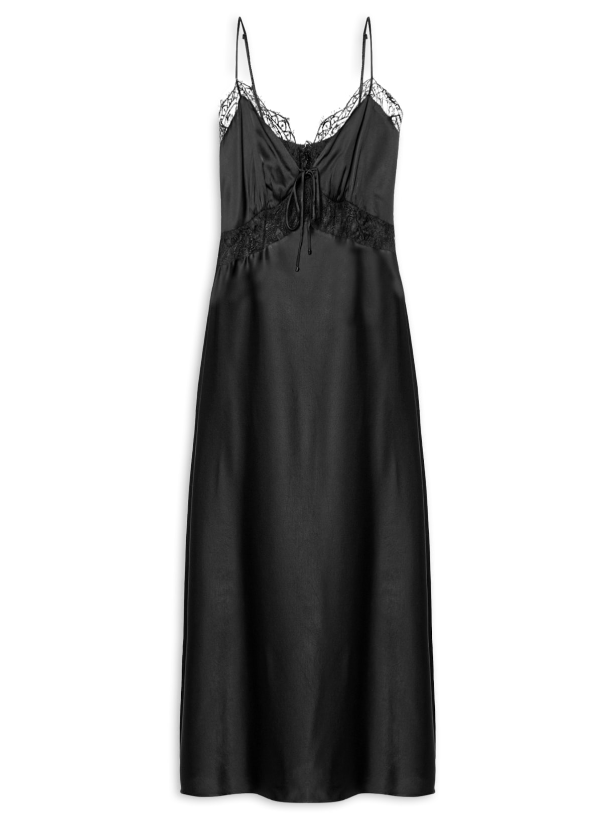 Vestido Detalhe Renda - Preto
