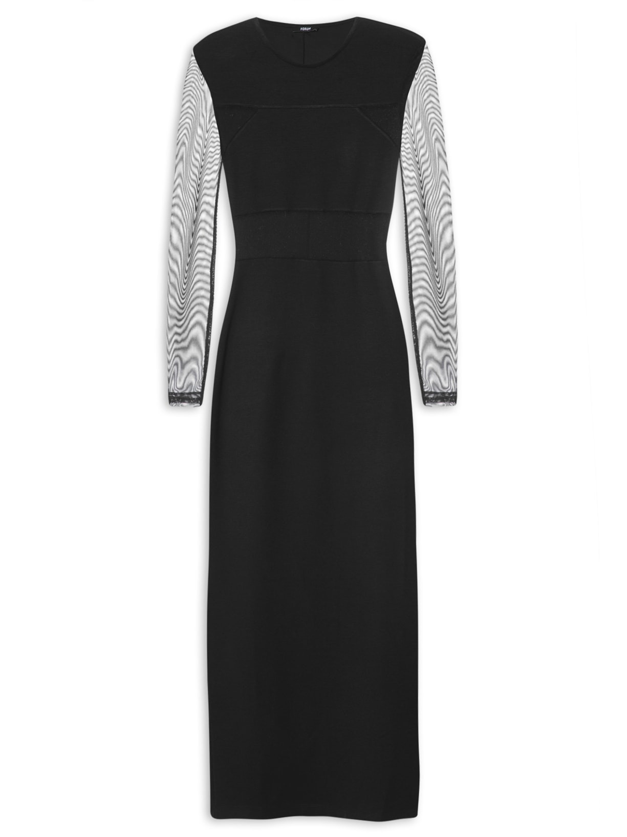 Vestido Detalhe Tule - Preto