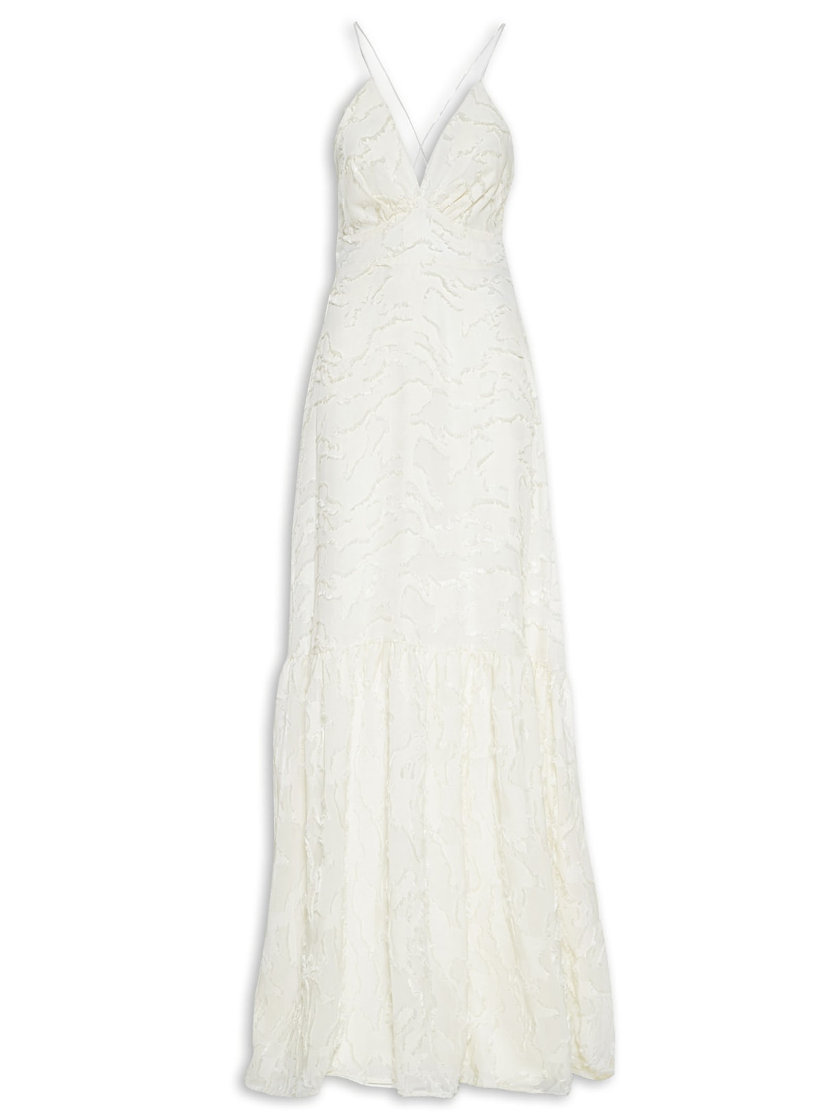 Vestido Devorê Aline - Off White