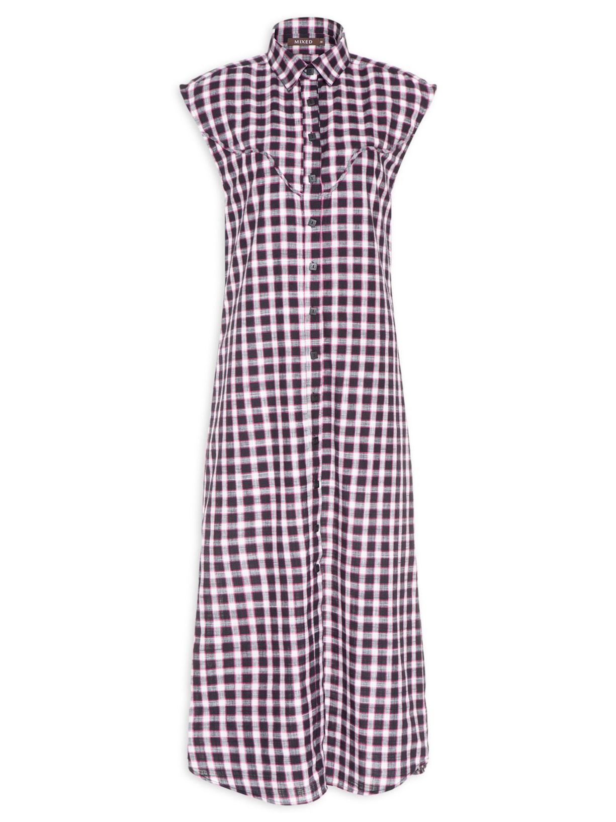 Vestido Diana Xadrez - Preto