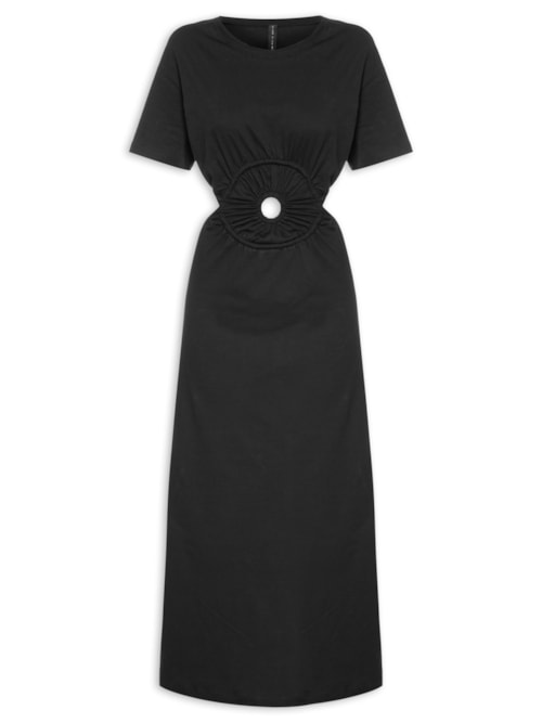 Vestido Drapê - Preto