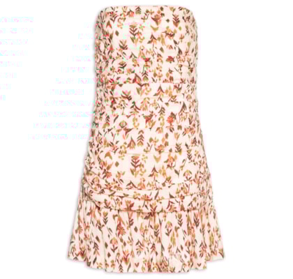 Vestido Drapeado Jardim Ikat - Amarelo